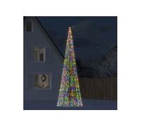 Sapin de Noël à LED sur mât de drapeau 1534 LED coloré 500 cm, décoration de Noël, lumière LED, lumière de Noël 358118