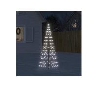 Sapin de Noël à LED sur mât de drapeau 200 LED blanc 180 cm, décoration de Noël, lumière LED, lumière de Noël 358109