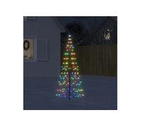 Sapin de Noël à LED sur mât de drapeau 200 LED coloré 180 cm, décoration de Noël, lumière LED, lumière de Noël 358110