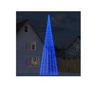 vidaXL Arbre de Noël lumineux sur mât de drapeau 3000 LED bleu 800 cm