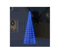 Arbre de Noël Lumineux sur Mât de Drapeau 550 LED, Sapin de Noël avec Guirlande Lumineuse, Décoration de Fête avec Lumière, Moderne, Bleu 300 cm