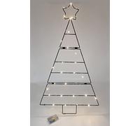 Sapin de Noël à suspendre en métal - 83 cm - Lumineux avec 30 LED - Décoration murale à suspendre pour décoration décorative - Sapin de Noël suspendu - Décoration murale - Avent