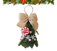 Sapin de Noël à suspendre en pin avec flocon de neige | Miniatures murales pour bureau et intérieur festifs pour anniversaire, vacances, amis, famille