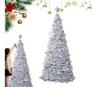 Sapin de Noël à tirer | Décorations artificielles pliables réutilisables - Sapin de Noël décoré pour fête d'anniversaire, bureau, maison, cour, ferme, jardin, pelouse, extérieur et intérieur