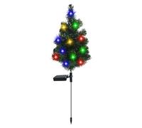 Sapin de Noël alimenté par l'énergie solaire, décorations d'extérieur avec piquet, lumières pour chemins à énergie solaire, pour jardin, patio, pelouse, entrée, parking, camping