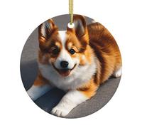 Sapin de Noël amusant en céramique à suspendre - 7,3 cm - Choix parfait pour la décoration de Noël pour la maison et les vacances