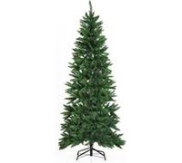 HomCom Sapin de Noël artificiel Ø 91 x 210 cm à 865 branches Imitation Nordmann Vert