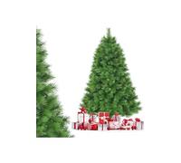 COSTWAY Sapin de Noël Artificiel 180 CM, 1250 Branches, Matériel PVC Arbre de Noël avec Socle en Métal Décoration de Noël