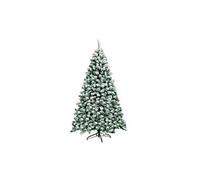 Sapin de noël artificiel 180 cm sapin enneigé avec 250 lumières led 928 rameaux et support métallique pliable G