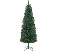 HomCom – Sapin de Noël artificiel 180 cm Slim, 479 branches, support en acier pliable, vert