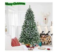 Sapin de Noël Artificiel 180cm, Sapin de Noel Enneige, Arbre de Noël Imitation Sapin, Installation Rapide, Matériau Ignifuge,Vert