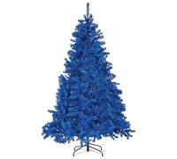 Sapin de Noël Artificiel 210 cm en PVC & Acier Bleu pour Ambiance de Noël Cosy Farnham Beliani