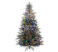 Sapin de Noël Artificiel 210CM - RELAX4LIFE - 11 Modes d'Éclairage - 678 Branches Abondantes - 300 LED - Base Métallique Charnières