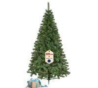 Sapin de Noël Artificiel 220 cm, Sapin de Douglas avec Pied métal SPRINGOS | Sapin de Douglas réaliste en PVC, hauteur 220 cm, largeur 130 cm, branches souples, montage facile et pied métallique inclus