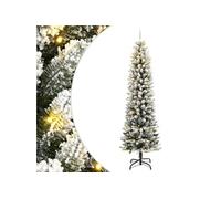 vidaXL Sapin de Noël artificiel 300 LED et neige floquée 180 cm, arbre de Noël, sapin de Noël réaliste, ornement de Noël, 3315770 Vert G