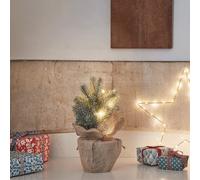 Sapin de Noël Artificiel 30cm avec 8 LED Blanc Chaud à Piles