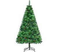 HOMCOM Sapin de Noël Artificiel 180 cm 782 Branches épines Grand réalisme avec Pommes de pin Vert