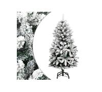 Sapin de Noël artificiel à charnières avec neige floquée 150 cm, arbre de Noël, arbre de Noël artificiel, ornement de Noël, décoration de Noël