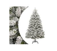 vidaXL Sapin de Noël artificiel à charnières avec neige floquée 240 cm Blanc G
