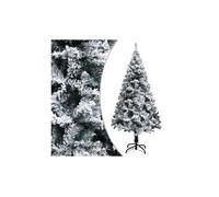 VIDAXL Sapin de No?l artificiel ¿¿ flocons de neige Vert 150 cm PVC