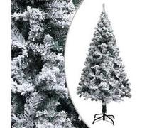Sapin de Noël artificiel avec Flocons de Neige 240 cm PVC Arbre Jardin vidaXL