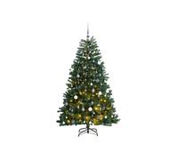 vidaXL Sapin de Noël artificiel articulé 300 LED et boules 180 cm