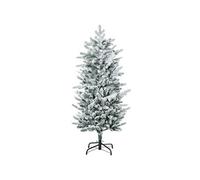 Sapin de Noël artificiel aspect enneigé Ø 60 x 135H cm 267 branches épines imitation Nordmann grand réalisme G
