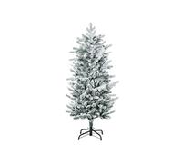 Sapin de Noël artificiel aspect enneigé Ø 60 x 135H cm 267 branches épines imitation Nordmann grand réalisme