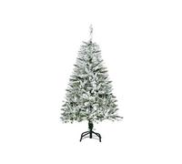 HomCom Sapin de Noël artificiel 120 cm enneigé – 200 branches imitation Nordmann, grand réalisme