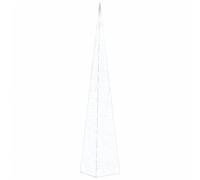 Sapin de Noël Artificiel avec LED, Arbre de Noël Artificiel Cône Lumineux décoratif à LED Acrylique Blanc Froid 120 cm