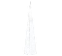 Sapin de Noël Artificiel avec LED, Arbre de Noël Artificiel Cône Lumineux décoratif à LED Acrylique Blanc Froid 60 cm
