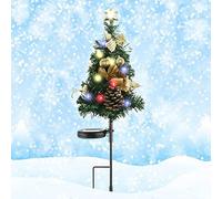 Sapin De Noël Artificiel Avec Led Lumineux,Lumières Solaires De Pelouse De Noël,Solaires à Led Lampes Décoration De Noël Extérieures Jardin,Guirlande Lumineuse Led étanche Ip65 Avec Piquets Métallique