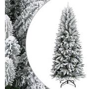 Sapin de Noël Artificiel avec Neige Floquée 180 cm PVC et PE Arbre vidaXL