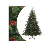 Sapin de Noël artificiel avec pommes de pin et baies 180 cm