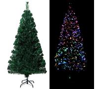 Sapin de Noël Artificiel avec Support 150 cm Fibre Optique Décoration vidaXL