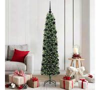 Sapin de Noël artificiel avec support PVC et acier et plastique Arbre vidaXL vid