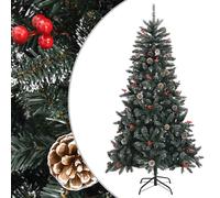 Sapin de Noël Artificiel avec Support Vert 180 cm PVC Décoration Arbre vidaXL