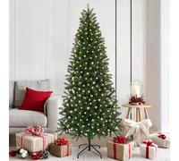 Sapin de Noël artificiel avec support Vert PE et PVC Arbre Décoration vidaXL vid