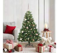 Sapin de Noël artificiel avec support Vert PE et PVC Décoration festive vidaXL v