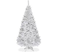 Sapin de Noël Artificiel Blanc 150cm 350 branches avec Pied en Métal