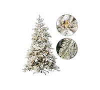 Infactory Sapin de Noël artificiel blanc 500 LED / 857 branches / 225 cm