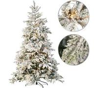 Infactory Sapin de Noël artificiel blanc 500 LED / 857 branches / 225 cm
