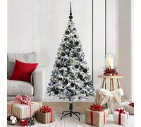 Sapin de Noël artificiel Blanc PVC, Acier et Plastique Décor sapin vidaXL vidaXL