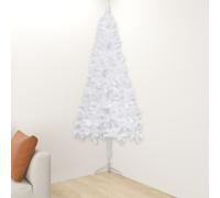 Sapin de Noël artificiel d'angle Blanc 240 cm PVC