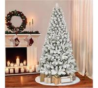 Sapin De Noël Artificiel De 1,20 M, 1,80 M Ou 2,10 M, Sapin De Noël Artificiel Floqué De Neige De Qualité Supérieure, Pointes De Sapin Riches, Métal Standard, Décorat, 120cm/4ft