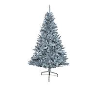 Sapin de Noël Artificiel de Luxe Vert givré de 1,2 m, Branches articulées, 308 Pointes de Crayon avec Support en métal, décoration d'intérieur