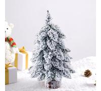 Sapin de Noël artificiel de table de 5,2 m - Mini sapin de Noël vert avec flocage de neige givrée - Pour intérieur et extérieur