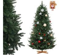 Sapin de Noël Artificiel DEWINNER,180 cm Support en Bois,573 Branches en PVC,120 cm de Diamètre,Sapin Artificiel Décoratif,Réaliste