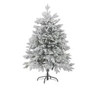 Sapin de Noël Artificiel Effet Neige 120 cm Idéal avec Branches Facilement Ajustables Aspect Naturel et Réaliste Parfait pour Tout Intérieur Beliani
