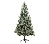 Sapin de Noël artificiel enneigé LA BOUTIQUE DE NOËL Blooming 210 cm - 1050 branches - Vert et blanc